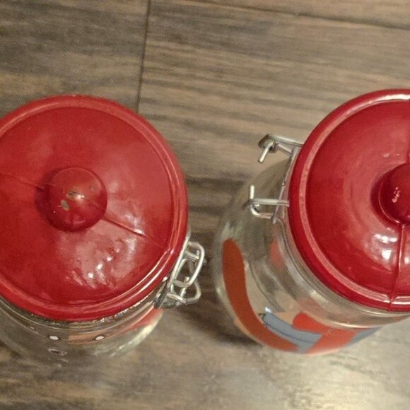 Vintage MSRF Bear-Shaped & Snowman-Shaped Storage Jars w/ Metal Clamp Lids - Picture 4 of 10